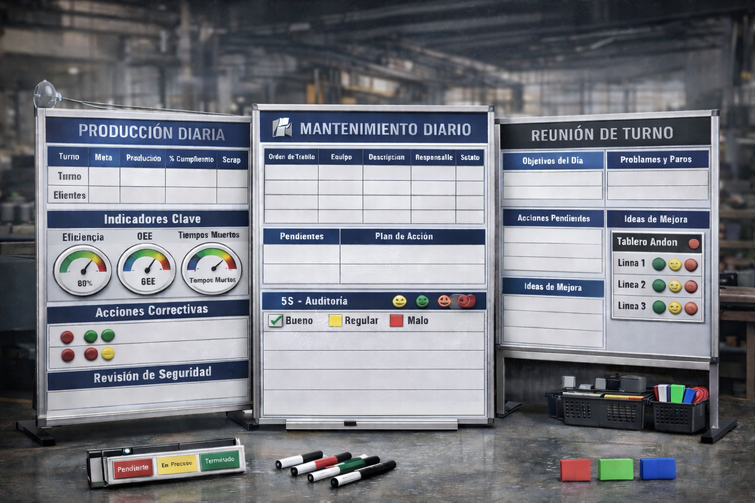 Solucion de pizarron en planta